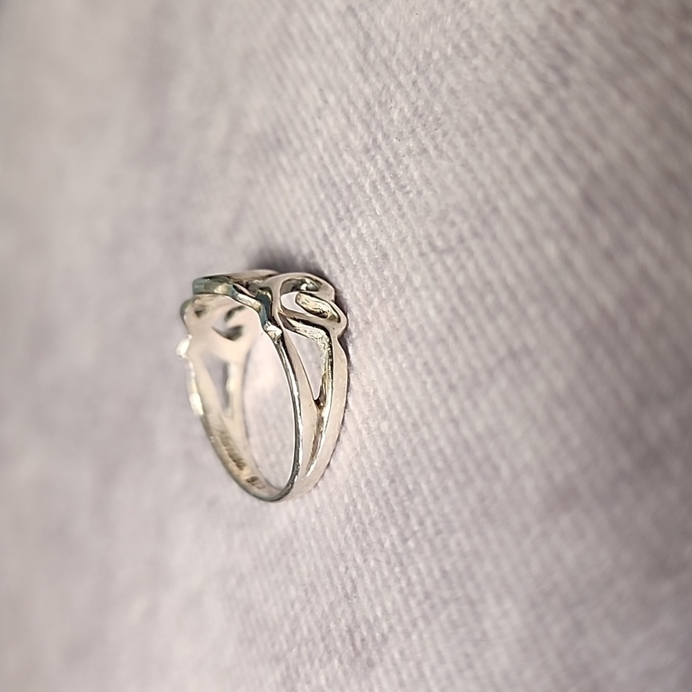 Tiffany & Co. Sterling Silver Triple Heart Paloma Picasso Ring Sz. 4.5 - Picture 5 of 8